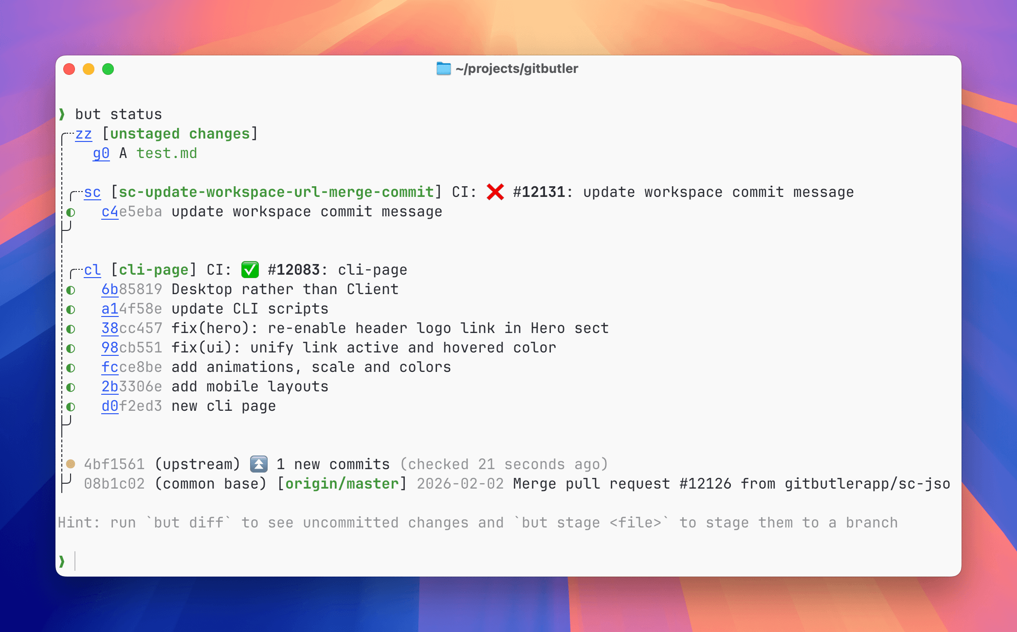 Our command line interface